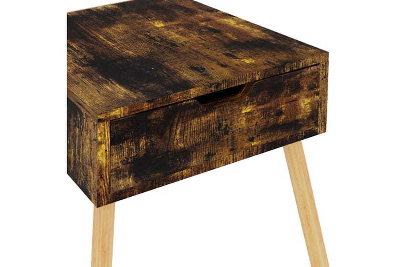 Yöpöydät 2 kpl savutammi 40x40x56 cm lastulevy - Ruskea - Huonekalut - Pöytä & ruokailuryhmä - Apupöytä & sivupöytä - Yöpöytä