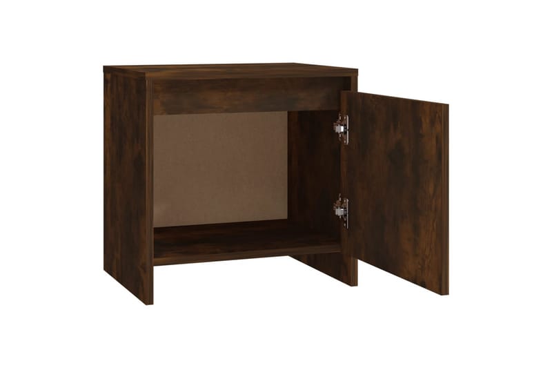 Yöpöydät 2 kpl savutammi 45x34x44,5 cm lastulevy - Ruskea - Huonekalut - Pöytä & ruokailuryhmä - Apupöytä & sivupöytä - Yöpöytä