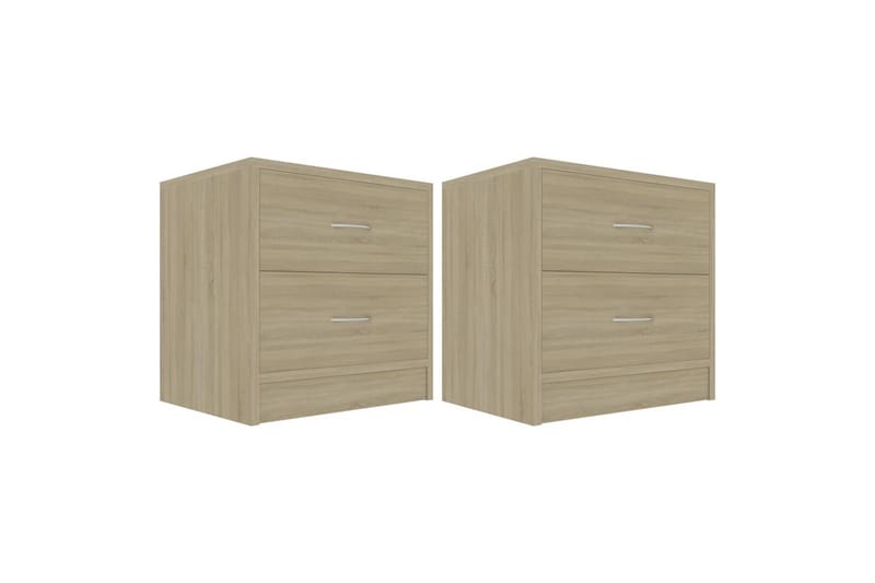 Yöpöydät 2 kpl Sonoma-tammi 40x30x40 cm lastulevy - Ruskea - Huonekalut - Pöytä & ruokailuryhmä - Apupöytä & sivupöytä - Yöpöytä