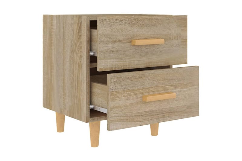 Yöpöydät 2 kpl Sonoma-tammi 40x35x47,5 cm - Ruskea - Huonekalut - Pöytä & ruokailuryhmä - Apupöytä & sivupöytä - Yöpöytä