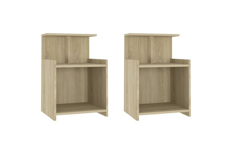 Y�öpöydät 2 kpl Sonoma-tammi 40x35x60 cm lastulevy - Huonekalut - Pöytä & ruokailuryhmä - Apupöytä & sivupöytä - Yöpöytä