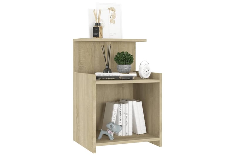Yöpöydät 2 kpl Sonoma-tammi 40x35x60 cm lastulevy - Huonekalut - Pöytä & ruokailuryhmä - Apupöytä & sivupöytä - Yöpöytä