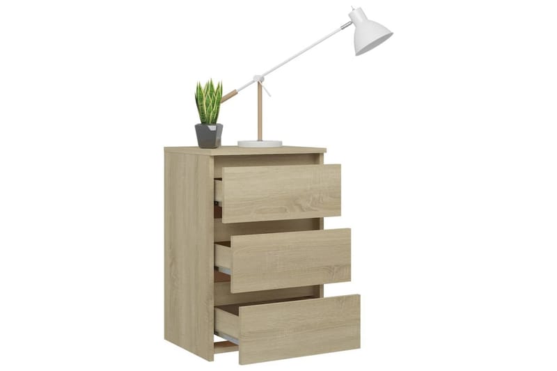 Yöpöydät 2 kpl Sonoma-tammi 40x35x62,5 cm lastulevy - Huonekalut - Pöytä & ruokailuryhmä - Apupöytä & sivupöytä - Yöpöytä