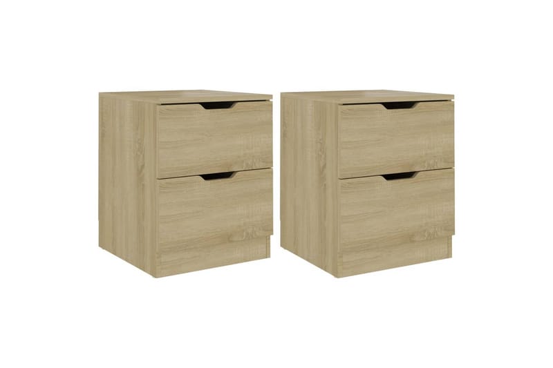 Y�öpöydät 2 kpl Sonoma-tammi 40x40x50 cm lastulevy - Huonekalut - Pöytä & ruokailuryhmä - Apupöytä & sivupöytä - Yöpöytä
