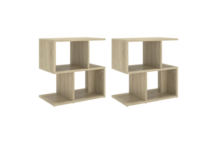 Yöpöydät 2 kpl Sonoma-tammi 50x30x51,5 cm lastulevy - Yöpöytä