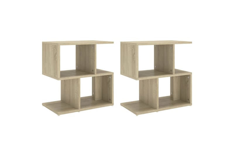 Yöpöydät 2 kpl Sonoma-tammi 50x30x51,5 cm lastulevy - Huonekalut - Pöytä & ruokailuryhmä - Apupöytä & sivupöytä - Yöpöytä
