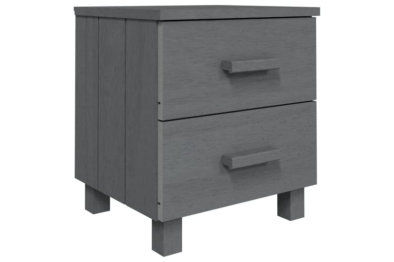 Yöpöydät 2 kpl tummanharmaa 40x35x44,5 cm täysi mänty - Harmaa - Huonekalut - Pöytä & ruokailuryhmä - Apupöytä & sivupöytä - Yöpöytä