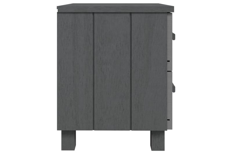 Yöpöydät 2 kpl tummanharmaa 40x35x44,5 cm täysi mänty - Harmaa - Huonekalut - Pöytä & ruokailuryhmä - Apupöytä & sivupöytä - Yöpöytä