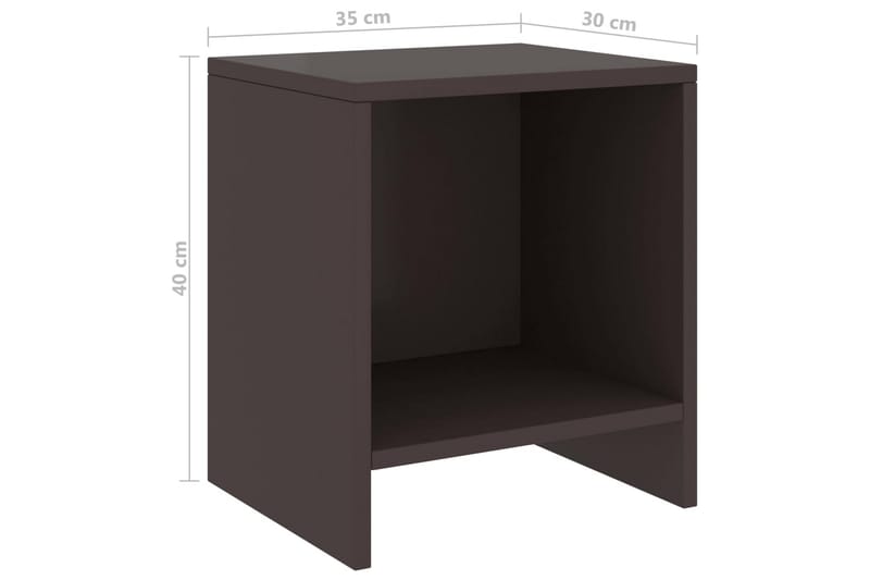 Yöpöydät 2 kpl tummanruskea 35x30x40 cm täysi mänty - Huonekalut - Pöytä & ruokailuryhmä - Apupöytä & sivupöytä - Yöpöytä