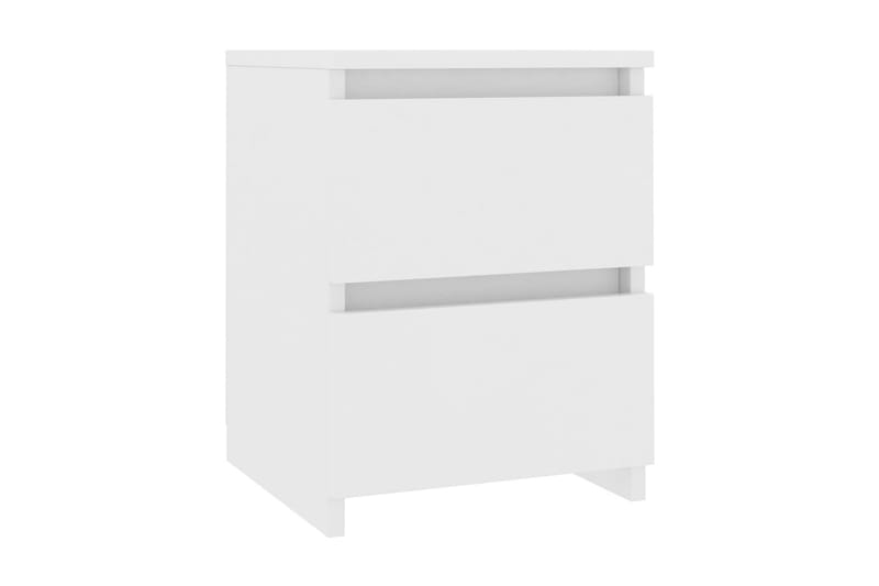 Yöpöydät 2 kpl valkoinen 30x30x40 cm lastulevy - Valkoinen - Huonekalut - Pöytä & ruokailuryhmä - Apupöytä & sivupöytä - Yöpöytä