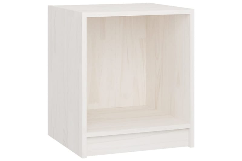 Yöpöydät 2 kpl valkoinen 35,5x33,5x41,5 cm täysi mänty - Valkoinen - Huonekalut - Pöytä & ruokailuryhmä - Apupöytä & sivupöytä - Yöpöytä
