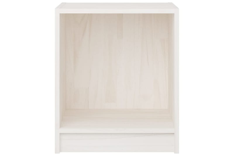 Yöpöydät 2 kpl valkoinen 35,5x33,5x41,5 cm täysi mänty - Valkoinen - Huonekalut - Pöytä & ruokailuryhmä - Apupöytä & sivupöytä - Yöpöytä
