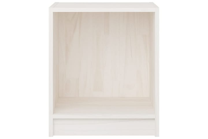 Yöpöydät 2 kpl valkoinen 35,5x33,5x41,5 cm täysi mänty - Valkoinen - Yöpöytä