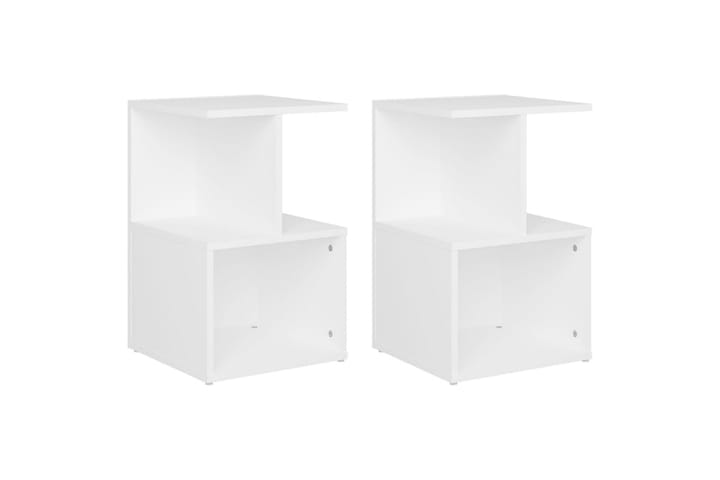 Yöpöydät 2 kpl valkoinen 35x35x55 cm lastulevy - Yöpöytä