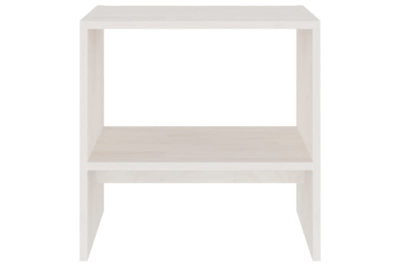 Yöpöydät 2 kpl valkoinen 40x30,5x40 cm täysi mänty - Huonekalut - Pöytä & ruokailuryhmä - Apupöytä & sivupöytä - Yöpöytä