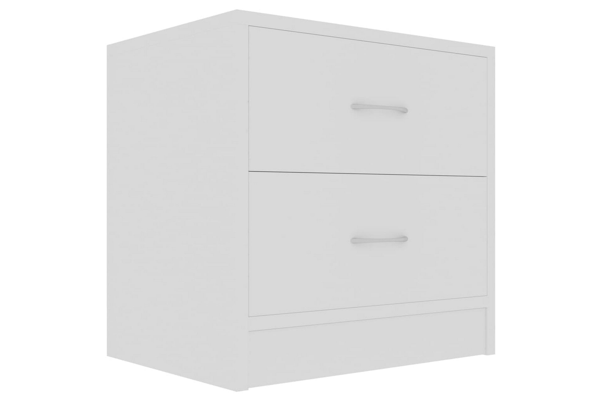 Yöpöydät 2 kpl valkoinen 40x30x40 cm lastulevy - Valkoinen - Huonekalut - Pöytä & ruokailuryhmä - Apupöytä & sivupöytä - Yöpöytä