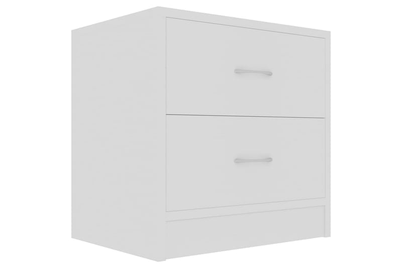 Yöpöydät 2 kpl valkoinen 40x30x40 cm lastulevy - Valkoinen - Huonekalut - Pöytä & ruokailuryhmä - Apupöytä & sivupöytä - Yöpöytä