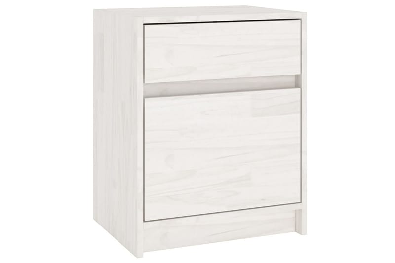 Yöpöydät 2 kpl valkoinen 40x31x50 cm täysi mänty - Valkoinen - Huonekalut - Pöytä & ruokailuryhmä - Apupöytä & sivupöytä - Yöpöytä