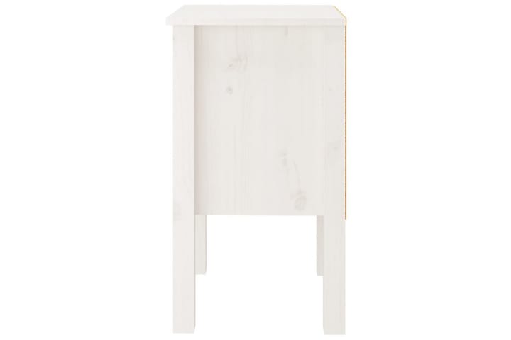 Yöpöydät 2 kpl valkoinen 40x35x61,5 cm täysi mänty - Valkoinen - Yöpöytä