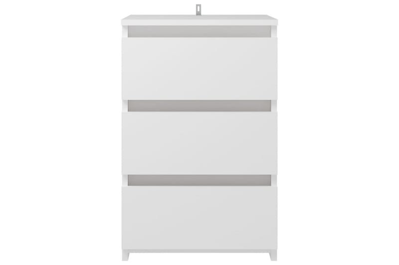 Yöpöydät 2 kpl valkoinen 40x35x62,5 cm lastulevy - Huonekalut - Pöytä & ruokailuryhmä - Apupöytä & sivupöytä - Yöpöytä