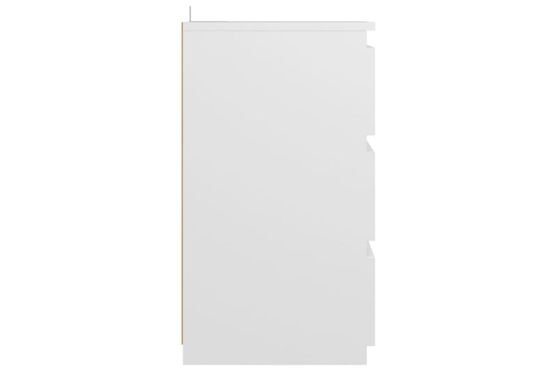 Yöpöydät 2 kpl valkoinen 40x35x62,5 cm lastulevy - Huonekalut - Pöytä & ruokailuryhmä - Apupöytä & sivupöytä - Yöpöytä