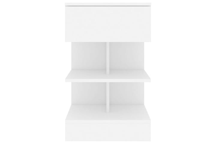 Yöpöydät 2 kpl valkoinen 40x35x65 cm lastulevy - Valkoinen - Yöpöytä