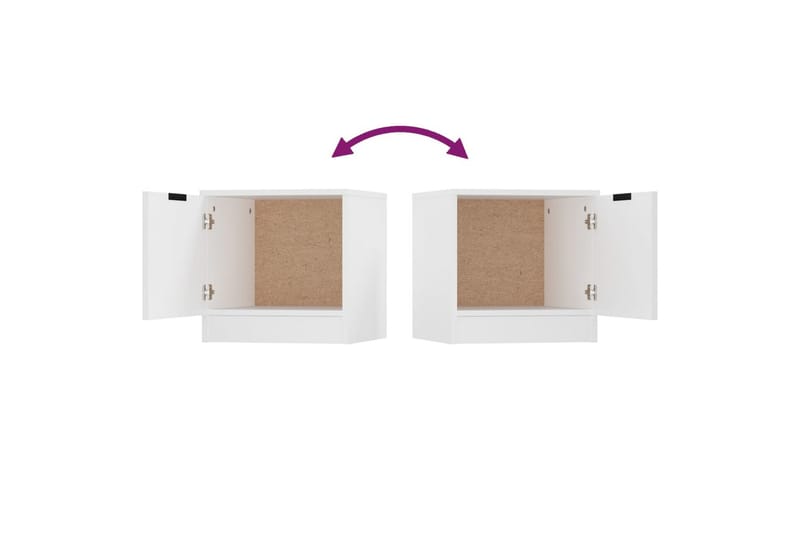 Yöpöydät 2 kpl valkoinen 40x39x40 cm - Valkoinen - Huonekalut - Pöytä & ruokailuryhmä - Apupöytä & sivupöytä - Yöpöytä