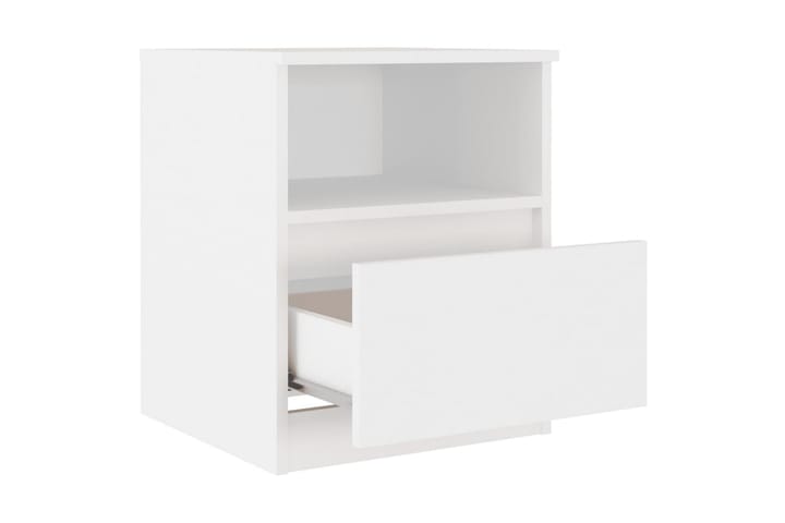 Yöpöydät 2 kpl valkoinen 40x40x50 cm lastulevy - Yöpöytä