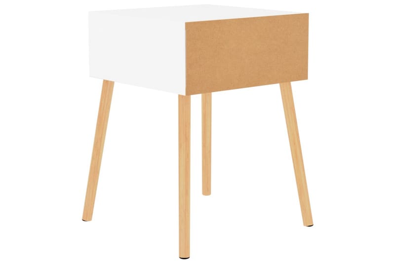 Yöpöydät 2 kpl valkoinen 40x40x56 cm lastulevy - Valkoinen - Huonekalut - Pöytä & ruokailuryhmä - Apupöytä & sivupöytä - Yöpöytä