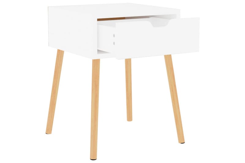 Yöpöydät 2 kpl valkoinen 40x40x56 cm lastulevy - Valkoinen - Huonekalut - Pöytä & ruokailuryhmä - Apupöytä & sivupöytä - Yöpöytä