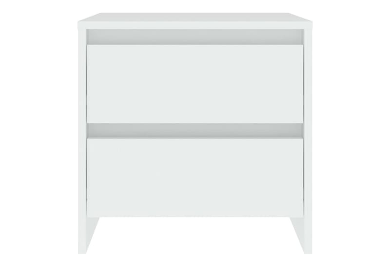 Yöpöydät 2 kpl valkoinen 45x34,5x44,5 cm lastulevy - Valkoinen - Huonekalut - Pöytä & ruokailuryhmä - Apupöytä & sivupöytä - Yöpöytä