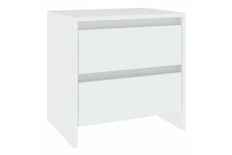 Yöpöydät 2 kpl valkoinen 45x34,5x44,5 cm lastulevy - Valkoinen - Huonekalut - Pöytä & ruokailuryhmä - Apupöytä & sivupöytä - Yöpöytä