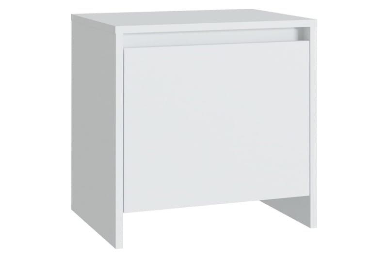 Yöpöydät 2 kpl valkoinen 45x34x44,5 cm lastulevy - Valkoinen - Huonekalut - Pöytä & ruokailuryhmä - Apupöytä & sivupöytä - Yöpöytä