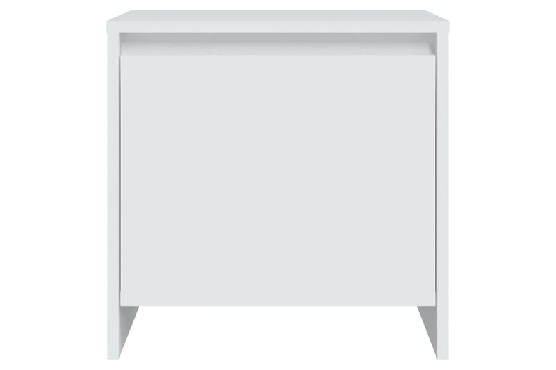Yöpöydät 2 kpl valkoinen 45x34x44,5 cm lastulevy - Valkoinen - Huonekalut - Pöytä & ruokailuryhmä - Apupöytä & sivupöytä - Yöpöytä