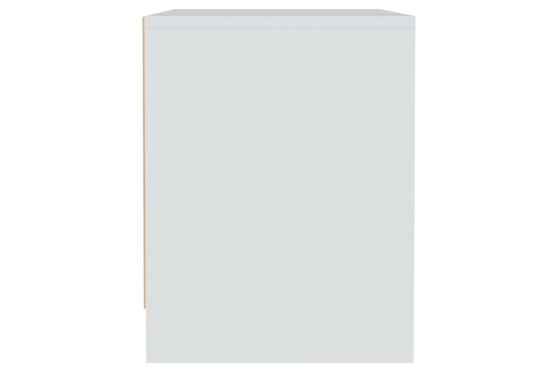 Yöpöydät 2 kpl valkoinen 45x34x44,5 cm lastulevy - Valkoinen - Huonekalut - Pöytä & ruokailuryhmä - Apupöytä & sivupöytä - Yöpöytä
