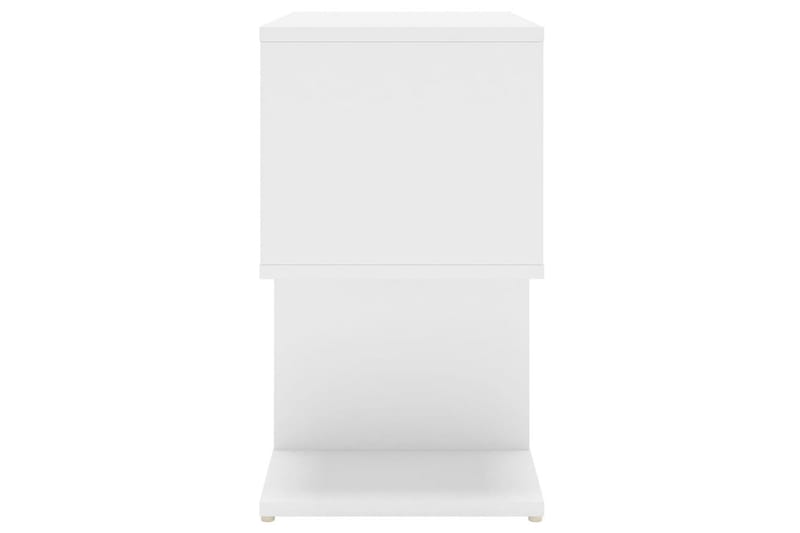 Yöpöydät 2 kpl valkoinen 50x30x51,5 cm lastulevy - Huonekalut - Pöytä & ruokailuryhmä - Apupöytä & sivupöytä - Yöpöytä
