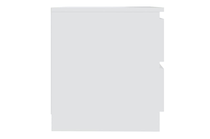 Yöpöydät 2 kpl valkoinen 50x39x43,5 cm lastulevy - Huonekalut - Pöytä & ruokailuryhmä - Apupöytä & sivupöytä - Yöpöytä
