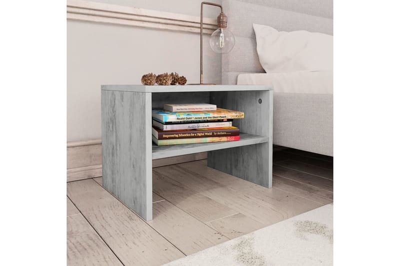 Yöpöydät 2kpl betoninharmaa 40x30x30 cm lastulevy - Harmaa - Huonekalut - Pöytä & ruokailuryhmä - Apupöytä & sivupöytä - Yöpöytä