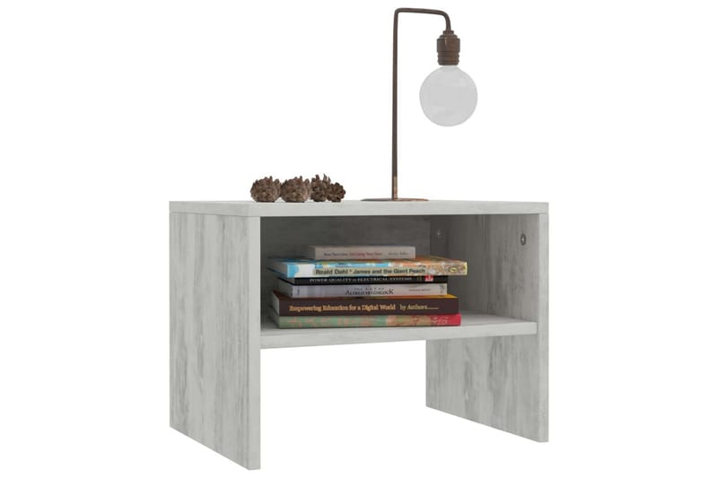 Yöpöydät 2kpl betoninharmaa 40x30x30 cm lastulevy - Harmaa - Huonekalut - Pöytä & ruokailuryhmä - Apupöytä & sivupöytä - Yöpöytä