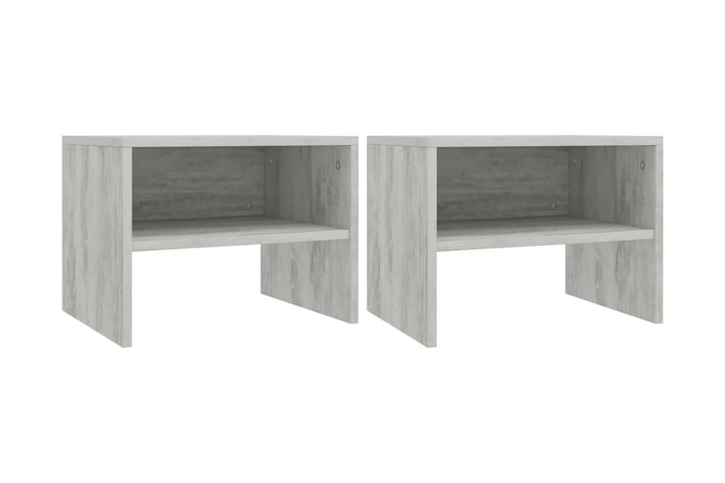 Yöpöydät 2kpl betoninharmaa 40x30x30 cm lastulevy - Harmaa - Huonekalut - Pöytä & ruokailuryhmä - Apupöytä & sivupöytä - Yöpöytä