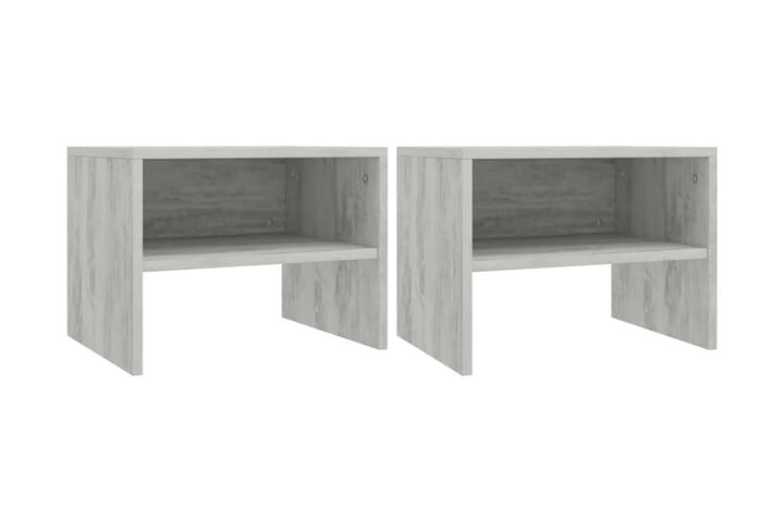 Yöpöydät 2kpl betoninharmaa 40x30x30 cm lastulevy - Harmaa - Yöpöytä