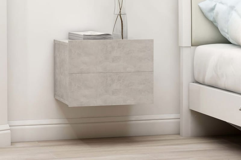 Yöpöydät 2kpl betoninharmaa 40x30x30 cm lastulevy - Harmaa - Huonekalut - Pöytä & ruokailuryhmä - Apupöytä & sivupöytä - Yöpöytä