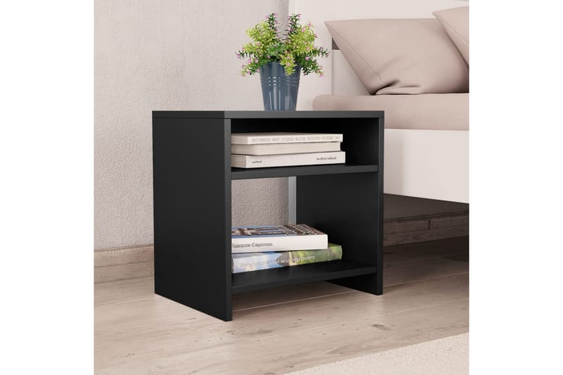 Yöpöydät 2kpl musta 40x30x40 cm lastulevy - Musta - Huonekalut - Pöytä & ruokailuryhmä - Apupöytä & sivupöytä - Yöpöytä