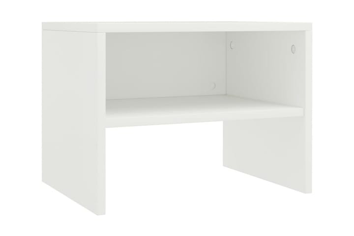 Yöpöydät 2kpl valkoinen 40x30x30 cm lastulevy - Valkoinen - Yöpöytä