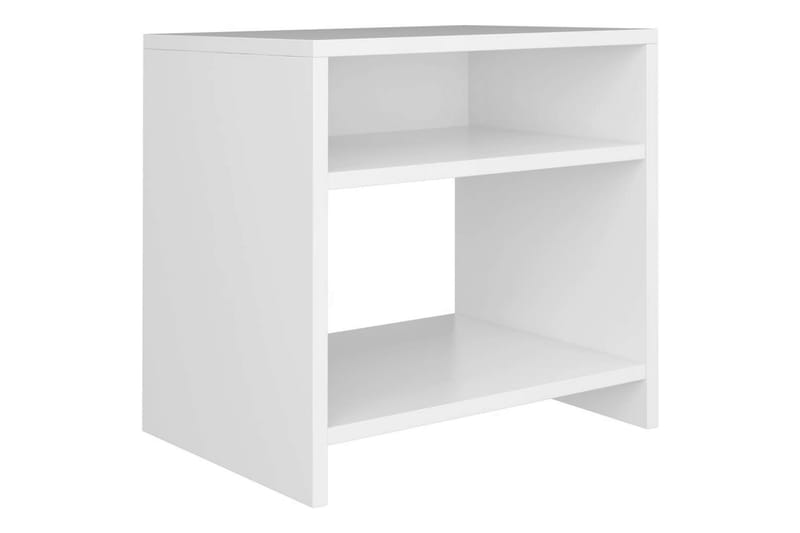 Yöpöydät 2kpl valkoinen 40x30x40 cm lastulevy - Valkoinen - Huonekalut - Pöytä & ruokailuryhmä - Apupöytä & sivupöytä - Yöpöytä