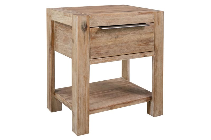 Yöpöydät laatikoilla 2 kpl 40x30x48 cm täysi akaasiapuu - Ruskea - Huonekalut - Pöytä & ruokailuryhmä - Apupöytä & sivupöytä - Yöpöytä