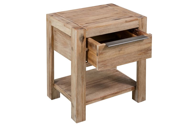 Yöpöydät laatikoilla 2 kpl 40x30x48 cm täysi akaasiapuu - Ruskea - Huonekalut - Pöytä & ruokailuryhmä - Apupöytä & sivupöytä - Yöpöytä