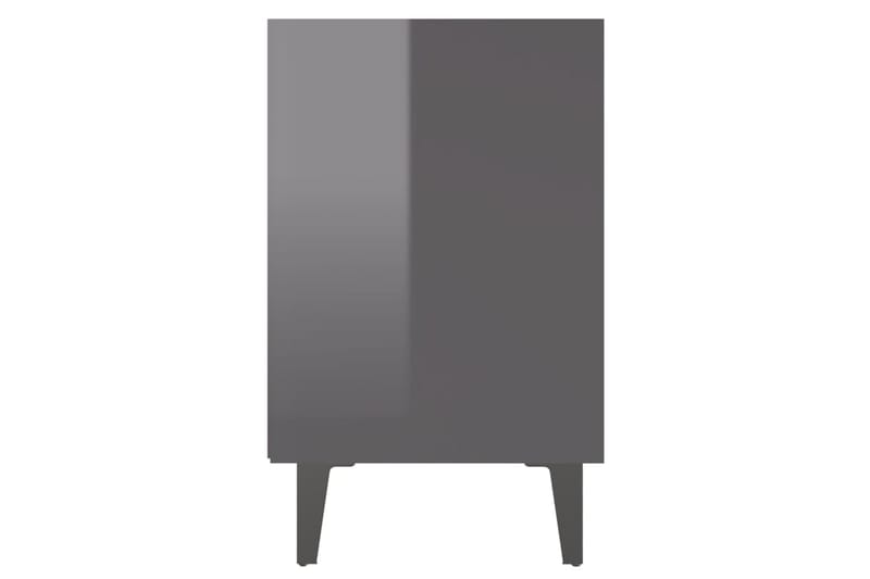Yöpöydät metallijaloilla 2 kpl harmaa 40x30x50 cm - Harmaa - Huonekalut - Pöytä & ruokailuryhmä - Apupöytä & sivupöytä - Yöpöytä
