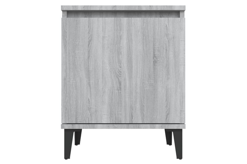 Yöpöydät metallijaloilla 2 kpl harmaa Sonoma 40x30x50 cm - Harmaa - Yöpöytä