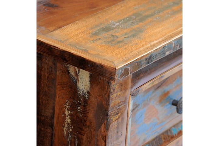 Yöpöytä 2 vetolaatikolla Kierrätetty puu - Ruskea - Yöpöytä